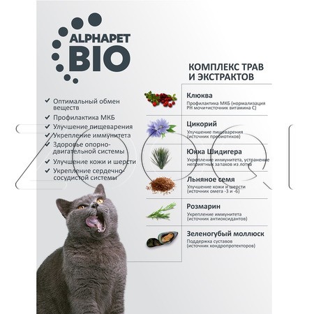 Корм AlphaPet Superpremium Senior для кошек (кролик, утка)
