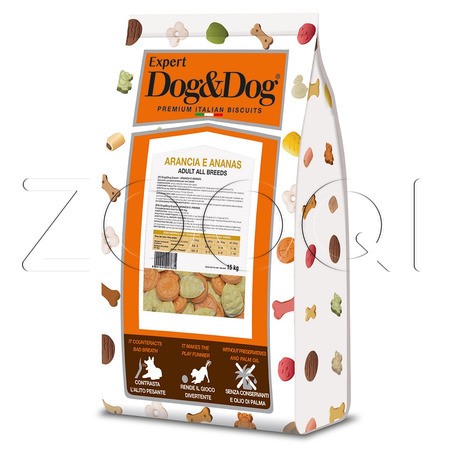 Печенье Dog&Dog Expert Arancia e Ananas для взрослых собак всех пород (апельсин, ананас )