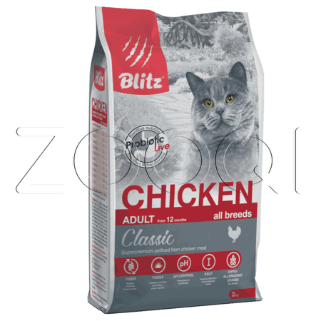 Blitz Classic Chicken Adult Cats All Breeds для взрослых кошек всех пород (Курица)