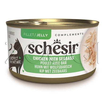 Консерва Schesir Cat Complements для кошек (курица, сибас в желе), 70 г