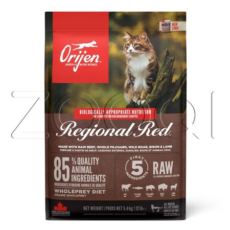 Orijen Regional Red Cat для взрослых кошек всех пород