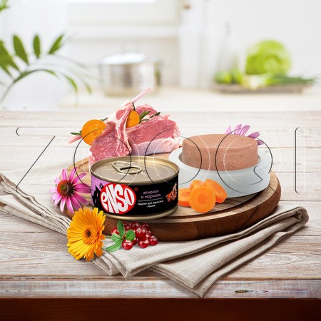 Паштет Enso для кошек (ягненок, морковь), 100 г