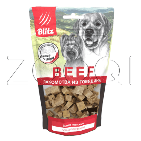 Blitz Сублимированное лакомство для собак «Вымя говяжье», 60 г