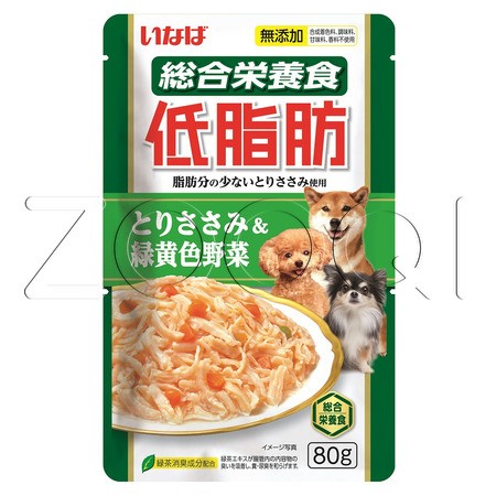 Пауч INABA Teishibo для собак (куриное филе и овощи в желе), 80 г