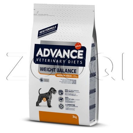Advance Dog VetDiet Weight Balance Medium & Maxi для собак средних и крупных пород при ожирении