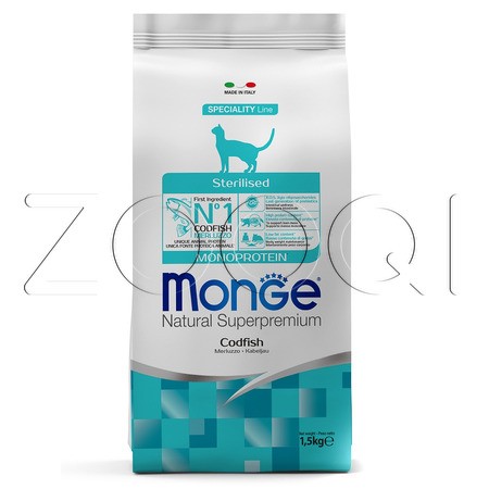 Monge Cat Speciality Line Monoprotein Sterilised для стерилизованных кошек (треска)