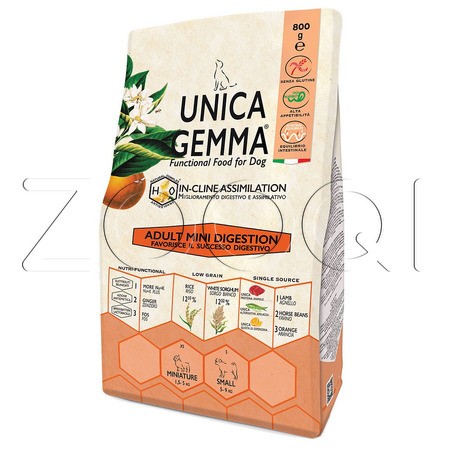 Unica Gemma Adult Mini Digestion для взрослых собак мелких пород с чувствительным пищеварением (ягненок)