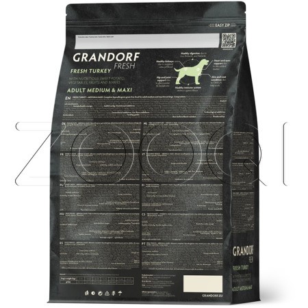 Корм Grandorf Dog Fresh Adult Medium/Maxi для собак (индейка, батат)