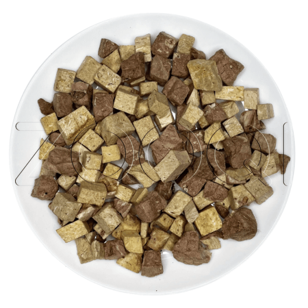 ТерриториЯ Амур Сублимированное лакомство «Микс вымя и легкое говяжьи» для маленьких собак и кошек, 45 г