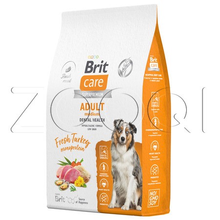 Корм Brit Care Dog Adult M Dental Health для собак (индейка)