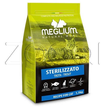 Корм Meglium Сat Neutered Trout для кошек (форель)