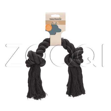 Beeztees Игрушка «Канат с двумя узлами» для собак, черный