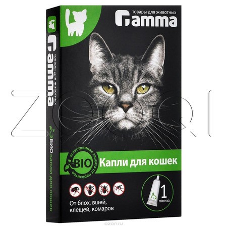 Gamma Капли БИО для кошек от внешних паразитов