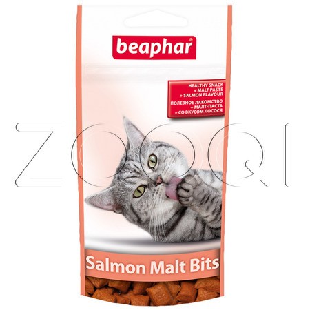 Beaphar Malt Bits Salmon Подушечки с мальт-пастой для кошек (лосось)