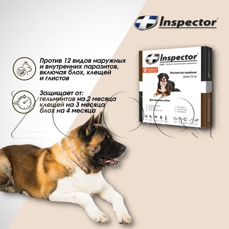 Инспектор Ошейник для крупных собак, 75 см