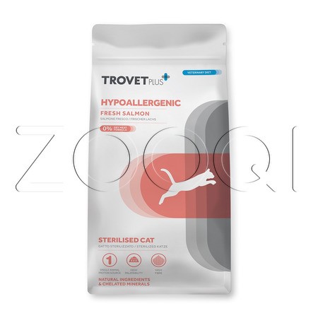 Корм Trovet Plus Sterilised CAT Hypoallergenic Fresh Salmon для кошек (лосось)