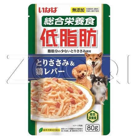 Пауч INABA Teishibo для собак (куриное филе и печень в желе), 80 г