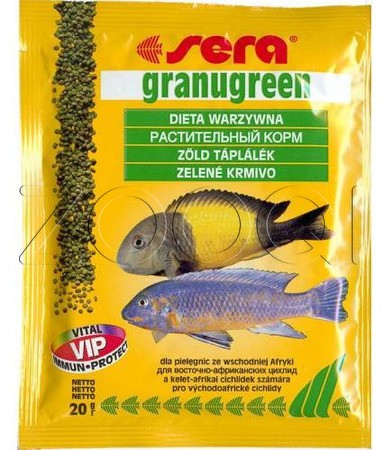 Sera Корм гранулы для всех растительноядных рыб Granugreen