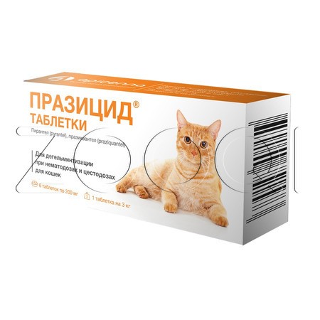 Празицид Таблетки для кошек, 6 табл