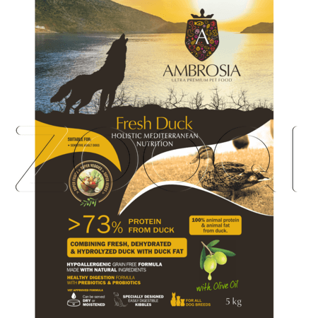 Корм Ambrosia Mediterranean Diet Fresh Duck для собак (утка)