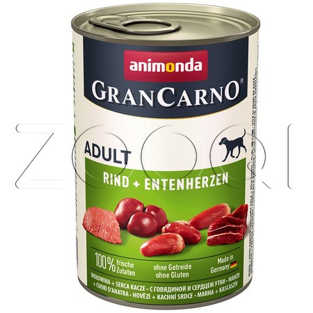 GranCarno Adult (говядина, сердце утки), 400 г
