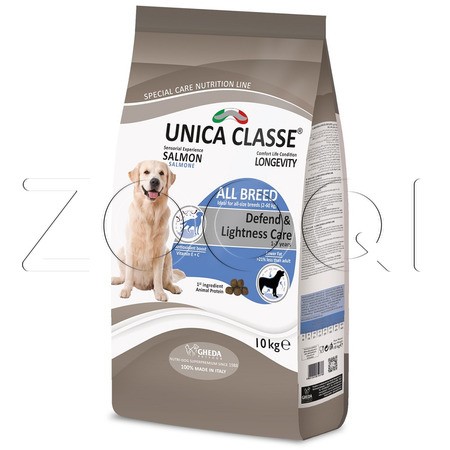 Корм Unica Classe Longevity All Breeds Defend & Lightness Care для собак (лосось)