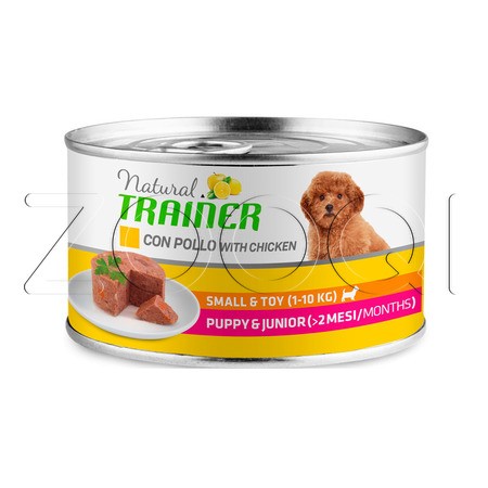 Trainer Natural Small & Toy Puppy and Junior (курица и рис), 150 г