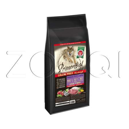 Корм Primordial Dog Adult Mini Sardine & Goose для собак (сардина, гусь)