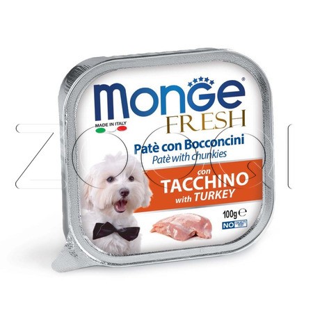 Monge Dog Fresh Adult Turkey для взрослых собак всех пород (индейка), 100 г