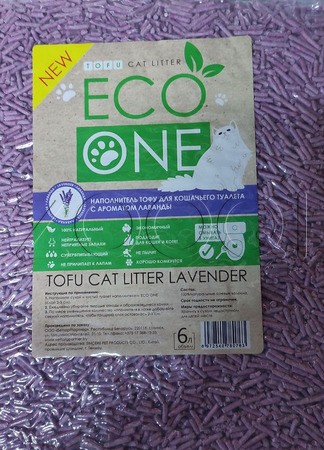 ECO ONE Наполнитель Тофу для кошачьего туалета с ароматом лаванды