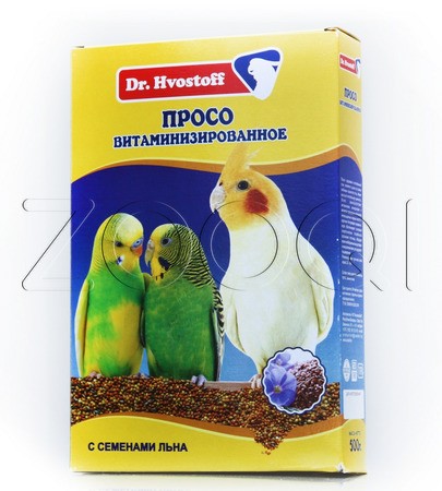 Dr.Hvostoff Просо витаминизированное с семенами льна 500 гр., картонная упаковка