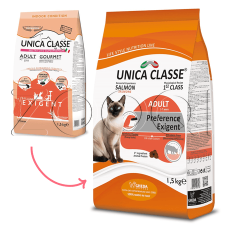 Корм Unica Classe Preference Exigent для кошек (лосось)