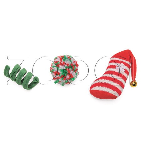 Beeztees Игрушка «Рождественская забава» для кошек, 3 шт