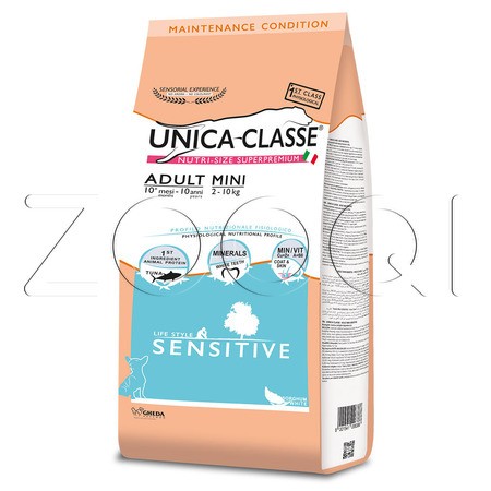 Unica Classe Mini Sensitive с тунцом для собак мелких пород