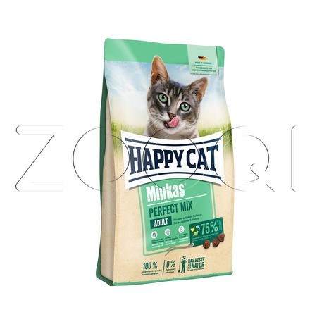 Happy Cat Minkas Perfect Mix 30/12 для оптимального баланса жизнедеятельности (птица, рыба, ягненок)