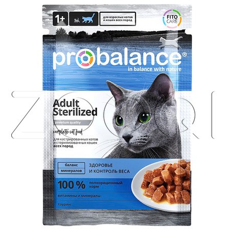 ProBalance Консервированный корм Sterilized Cat, 85 г