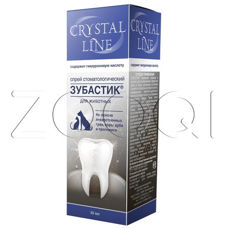 Apicenna CRYSTAL LINE Стоматологический спрей «Зубастик» для собак и кошек, 30 мл