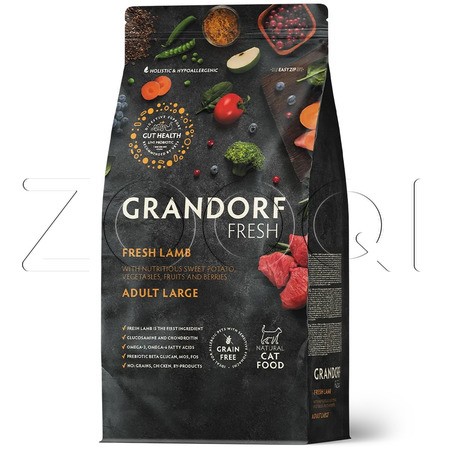 Корм Grandorf Cat Fresh Adult Large Lamb & Sweet Potato для кошек (ягненок, батат)