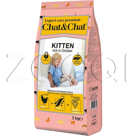 Chat&Chat Expert Kitten для котят с курицей