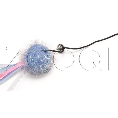 Beeztees Удочка «Шарик с лентой» для кошек, в ассортименте, 47 см