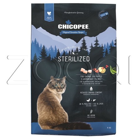 Chicopee HNL STERILIZED для стерилизованных кошек и кастрированных котов
