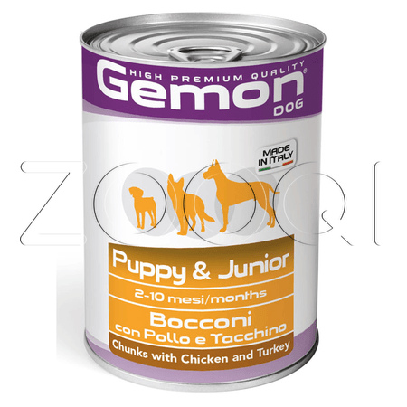 Gemon Dog Puppy Chicken & Turkey (курица и индейка), 415 г