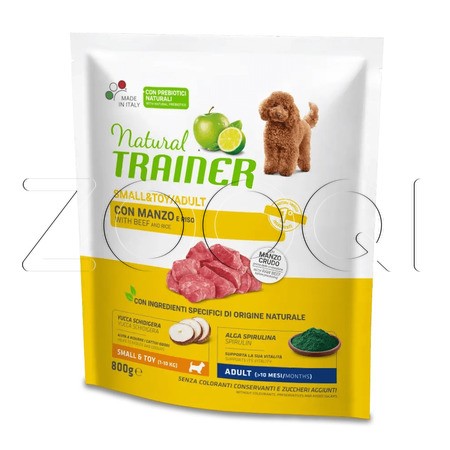 Trainer Natural Small & Toy Adult для взрослых собак мелких пород (говядина)