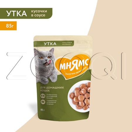 Пауч Мнямс для кошек (утка), 85 г
