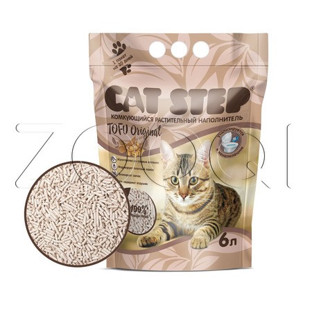 Cat Step Tofu Original Растительный комкующийся наполнитель (без запаха)