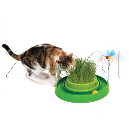 Catit игровой круг с мини-садом с травой, зеленый