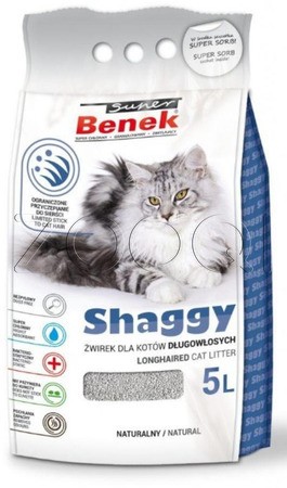 Super Benek Shaggy Наполнитель для длинношерстных кошек, 5 л