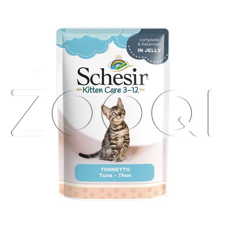 Schesir Cat Пауч с тунцом в желе для котят, 85 г