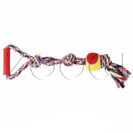 Игрушка "TRIXIE" "DENTAfun" в виде веревки с теннисным мячиком и ручкой