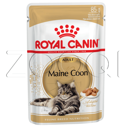 Royal Canin Maine Coon Adult (мелкие кусочки в соусе), 85 г